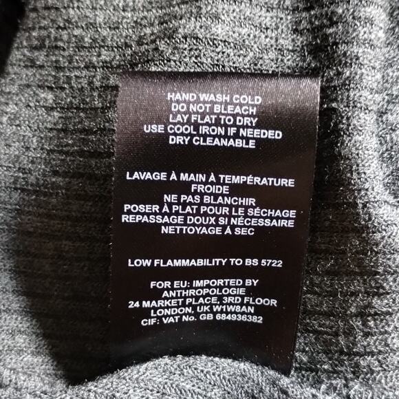 Velvet Marks & Spencer Anthropologie NWT Gray Waffle Knit Chrissy Tunic Dress M - Picture 9 of 13